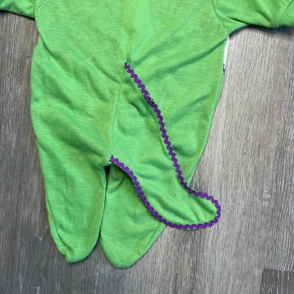 Dr. Denton Vintage One Piece Sleeper Pajamas Dinosaur Little Monster Size S 0-13 - Picture 13 of 13
